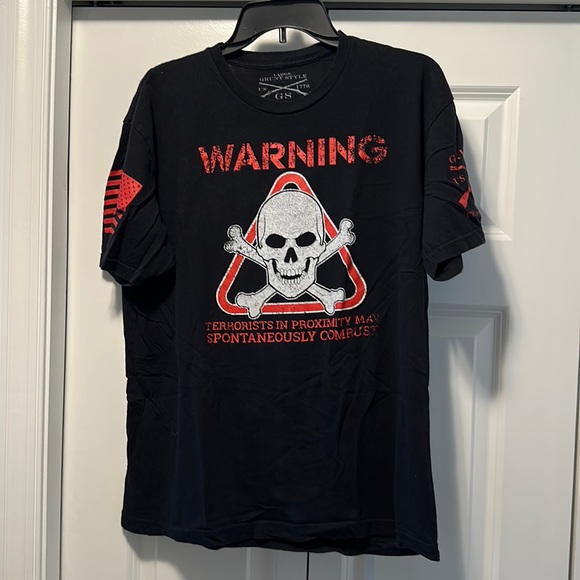 Grunt Style Other - Grunt style men’s size large warning t-shirt